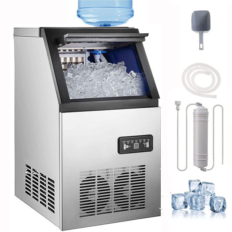 Photo 1 of Topdeep Commercial Ice Maker, Under Counter ice Machine 90LBS/24H, Stainless Steel Freestanding Ice Maker Machine 33LBS Storage Capacity Automatic Operation- Ideal for Restaurants, Bars Ice Making
MINOR SCRAPS AND SCRATCHES
