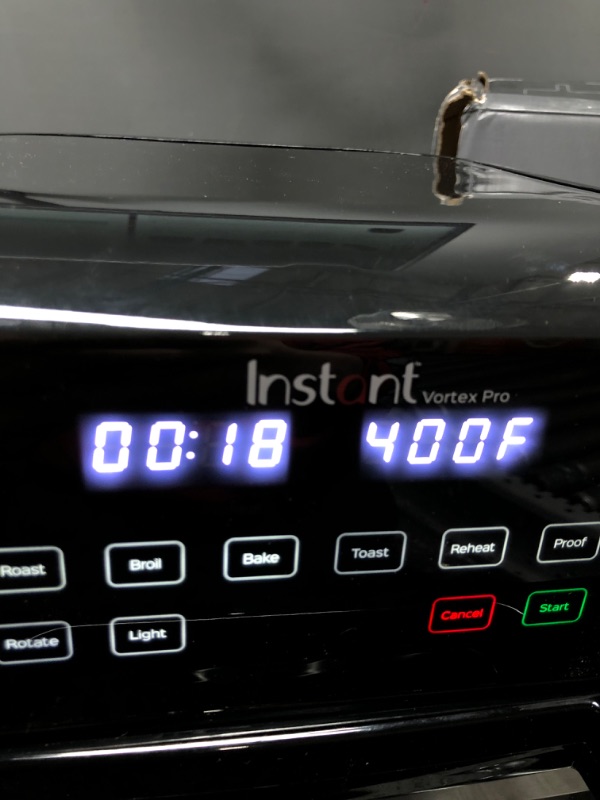 Photo 2 of ***TESTED/ TURNS ON*** Instant Vortex Pro Air Fryer, 10 Quart, 9-in-1 Rotisserie and Convection Oven, From the Makers of Instant Pot with EvenCrisp Technology, App With Over 100 Recipes, 1500W, Stainless Steel 10QT Vortex Pro