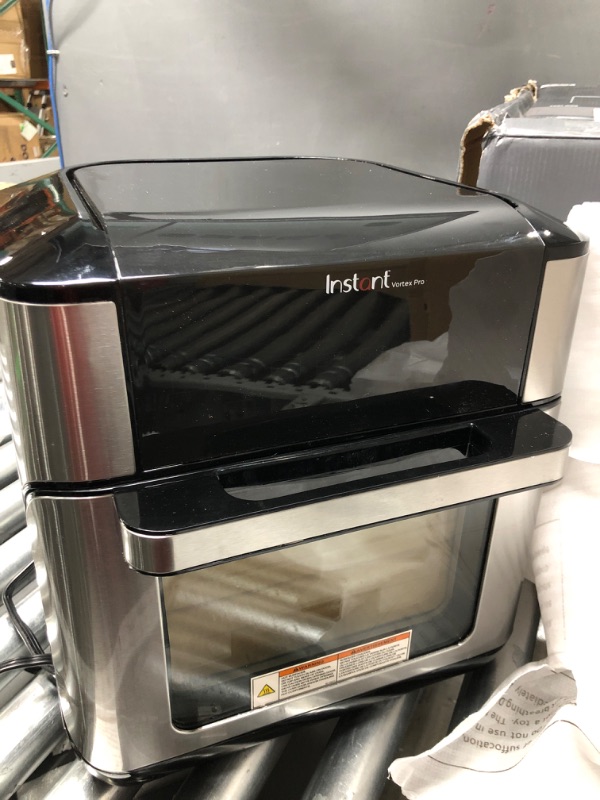 Photo 4 of ***TESTED/ TURNS ON*** Instant Vortex Pro Air Fryer, 10 Quart, 9-in-1 Rotisserie and Convection Oven, From the Makers of Instant Pot with EvenCrisp Technology, App With Over 100 Recipes, 1500W, Stainless Steel 10QT Vortex Pro