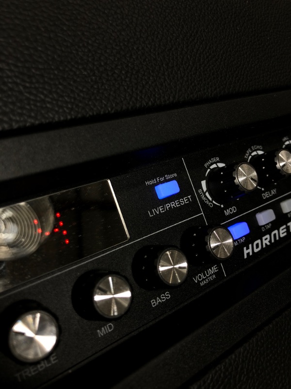 Photo 2 of **TESTED/ TURNS ON** MOOER Guitar Amp Combo Practice, 30W Digital Modelling Amplifier Built-in Bluetooth, Headphone Out Put, 9 Preset Mode for Beginner-Upgrade Hornet Black