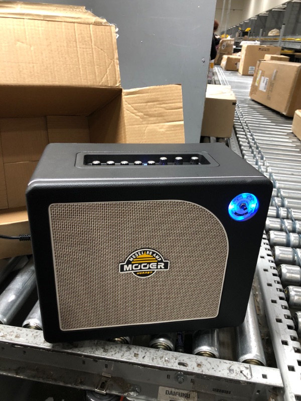 Photo 3 of **TESTED/ TURNS ON** MOOER Guitar Amp Combo Practice, 30W Digital Modelling Amplifier Built-in Bluetooth, Headphone Out Put, 9 Preset Mode for Beginner-Upgrade Hornet Black