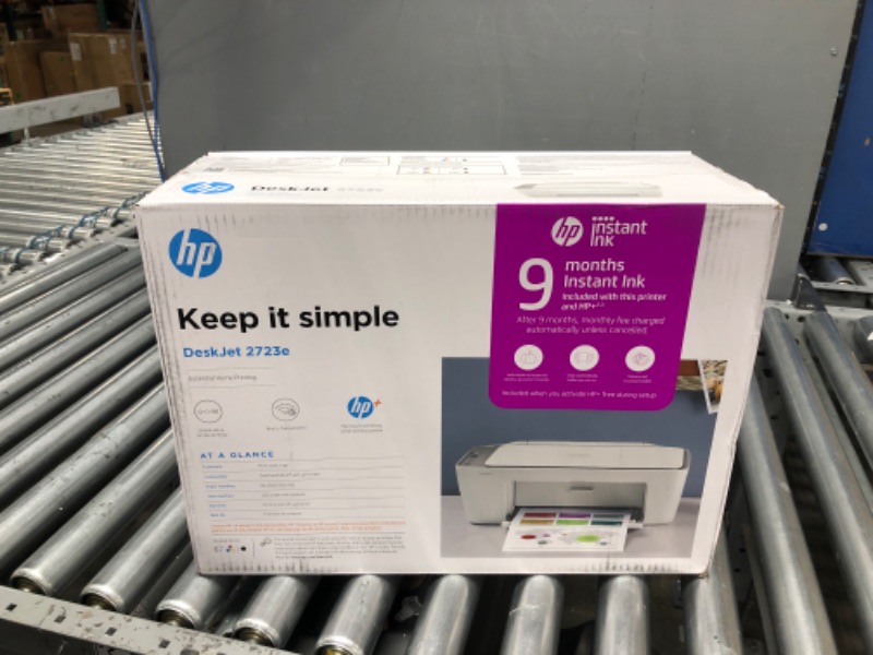 Photo 2 of HP DeskJet 2723e All-in-One Wireless Color Inkjet Printer?Print Scan Copy - LCD Display, 4800 x 1200 dpi, 9 Months Free Instant Ink WiFi, Bluetooth, W/Silmarils Printer Cable0