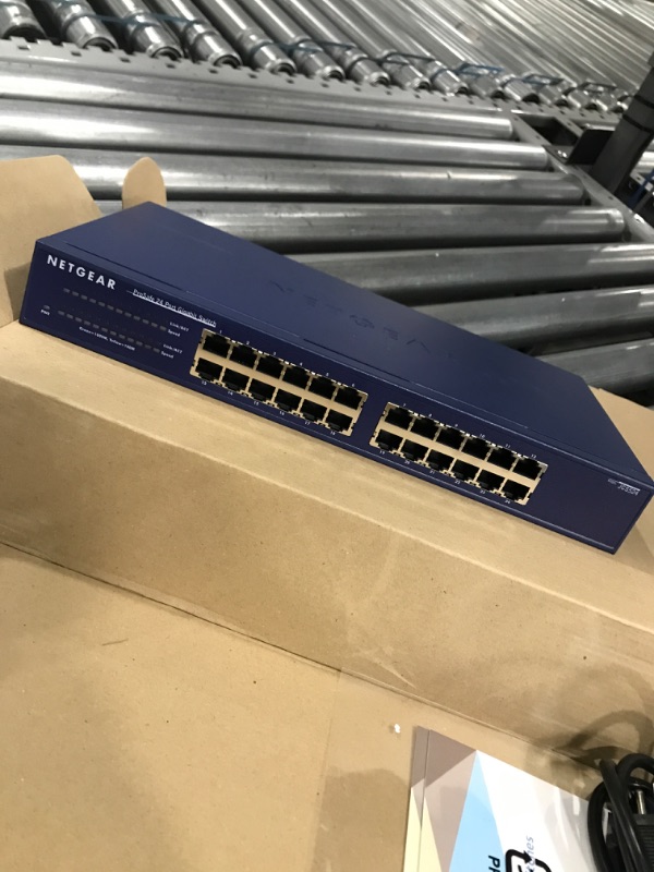 Photo 1 of NETGEAR 24-Port Gigabit Ethernet Unmanaged Switch (JGS524) - Desktop or Rackmount, and Limited Lifetime Protection 24 port | Rackmount