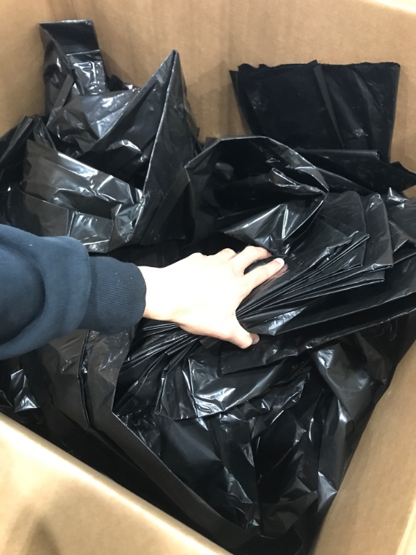 Photo 2 of 44-45 Gallon Trash Bags, (Huge 100 Count w/Ties) Extra Large Black Heavy Duty Garbage Bags - 39 Gallon - 40 Gallon - 42 Gallon - Large Trash Bag