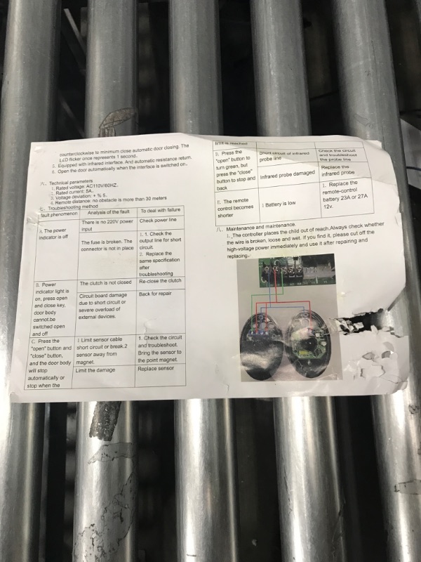 Photo 3 of **MISSING REMOTES KEYS AND CHAIN**Happybuy Sliding Gate Opener AC1400 3100LBS with 2 Remote Controls Move Speed 43ft Per Min