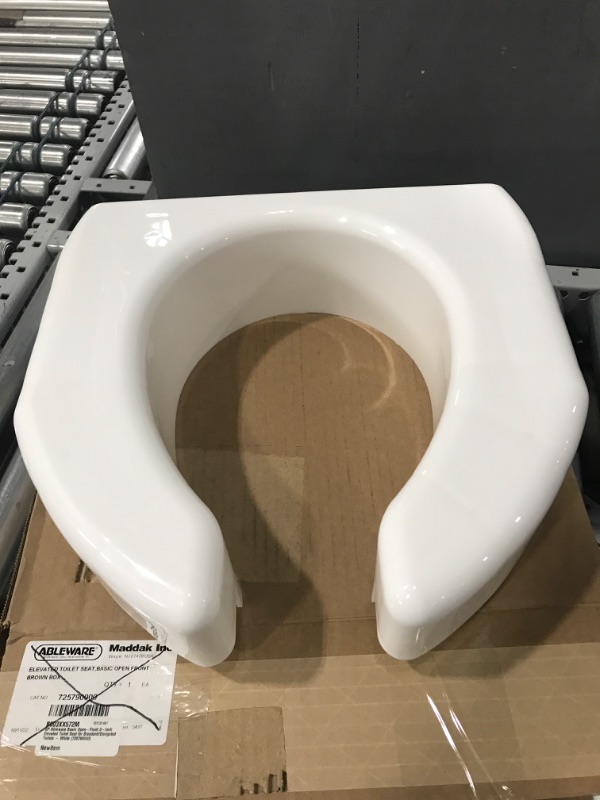 Photo 1 of Ableware Basic Open Front Elevated Toilet Seat, White