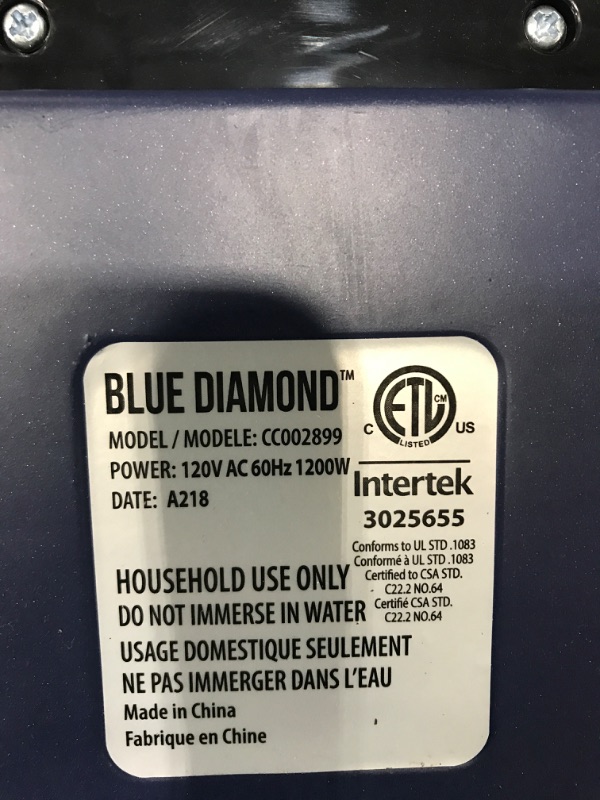 Photo 4 of "MISSING DUTCH OVEN WITH GLASS LID" Blue Diamond Ceramic Nonstick, Electric Contact Sizzle Griddle, Blue & Cookware Diamond Infused Ceramic Nonstick, 5.5QT Dutch Oven with Glass Lid, Lightweight Design, PFAS-Free, Dishwasher Safe, Blue