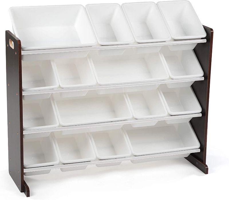 Photo 1 of 
Humble Crew Extra-Large Toy Organizer, 16 Storage Bins, Espresso/White