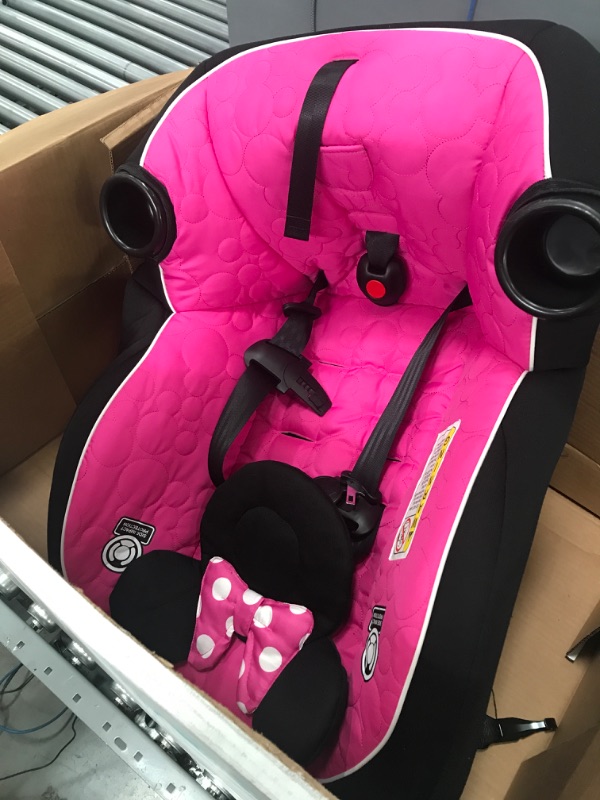 Photo 2 of Disney Baby Onlook 2-in-1 Convertible Car Seat, Rear-Facing 5-40 pounds and Forward-Facing 22-40 pounds and up to 43 inches, Mouseketeer Minnie