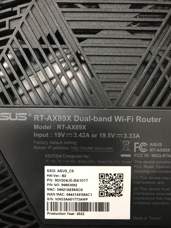 Photo 3 of ASUS AX6000 WiFi 6 Gaming Router (RT-AX89X) - Dual Band 12-Stream Gigabit Wireless Internet Router, Dual 10G Ports, Gaming & Streaming, AiMesh Compatible, Included Lifetime Internet Security