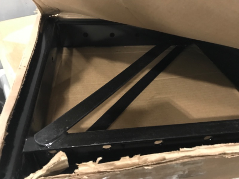 Photo 2 of Buyers Products 1701006 Welded Black Formed Steel Mounting Brackets, 18 x 18 Inch, Set of 2 18x18 Welded Formed