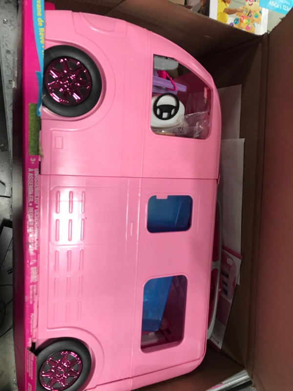 Photo 2 of Barbie Camper Playset With Barbie Accessories, Pool And Furniture, Rolling Vehicle With Campsite Transformation??? [Amazon Exclusive]