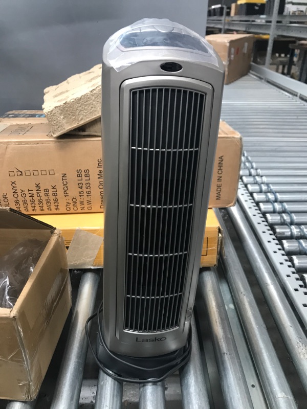 Photo 2 of Lasko 1500W Digital Ceramic Space Heater with Remote, 755320, Silver