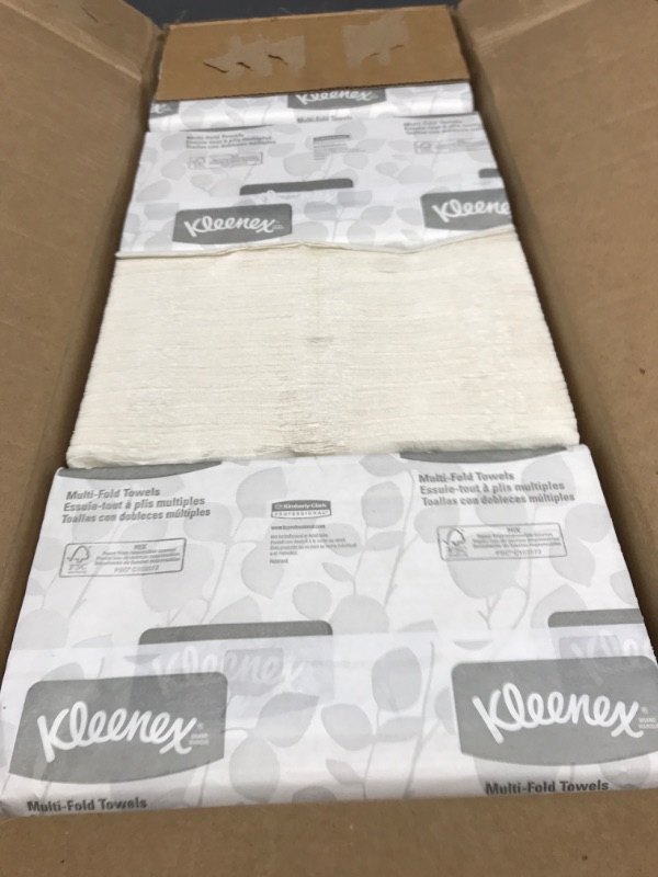 Photo 2 of 
Kleenex 1890 Essential 9.2 in. X 9.4 in. Multi-Fold Paper Towels - White (150-Piece/Pack 16 Packs/Carton)
