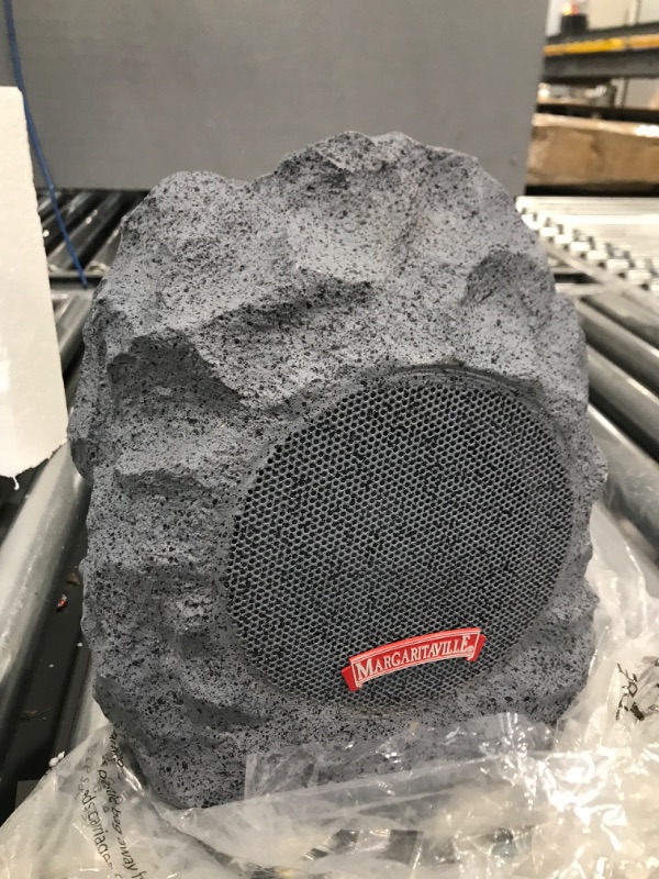 Photo 2 of Margaritaville Outdoor Rock Bluetooth Wireless Speaker | Durable Bluetooth Speakers, Fantastic Yard or Patio Decor, IPX-4 Waterproof Rated, Granite Grey “On The Rock Natural 1 Pack Speaker