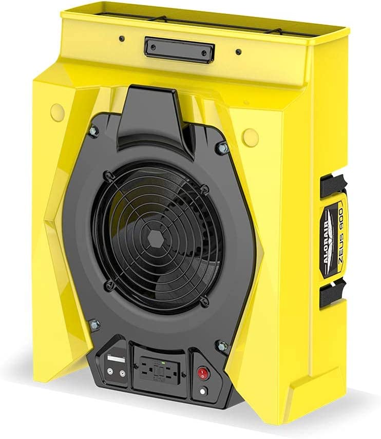 Photo 1 of ALORAIR Zeus 900 Air Mover Commercial Blower for Carpets, Walls, Plumbing Use, Variable Speed Floor Blower Fan, 950 CFM with 1.8 Amps, Circuit Breaker Protection,on-Board Duplex GFCI, Yellow
