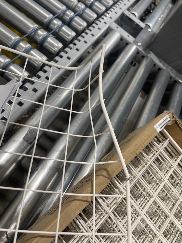 Photo 3 of Amazon Basics 6-Cube Wire Grid Storage Shelves, 14" x 14" Stackable Cubes, White 6 Cube White