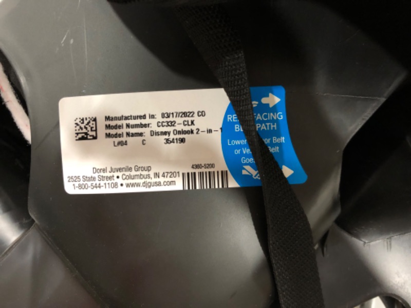 Photo 1 of Disney Baby Onlook 2-in-1 Convertible Car Seat, Rear-Facing 5-40 pounds and Forward-Facing 22-40 pounds and up to 43 inches, Mouseketeer Mickey