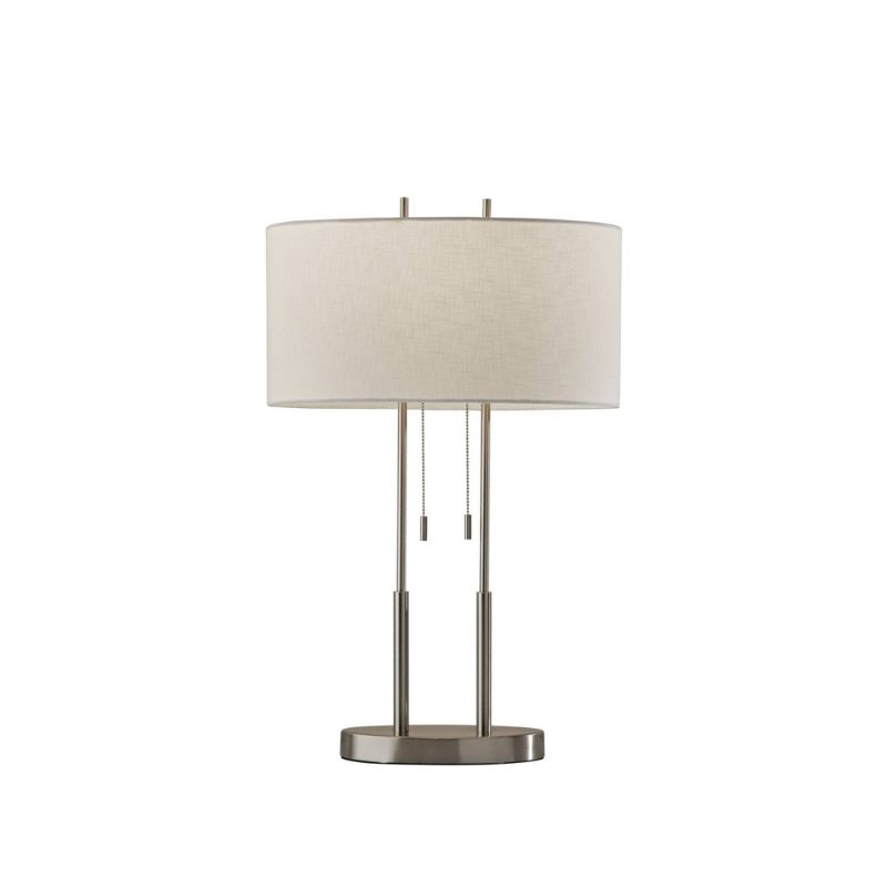 Photo 1 of Adesso Duet Table Lamp Brushed Steel
