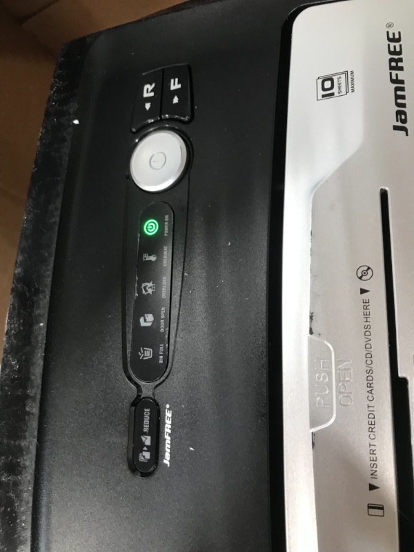 Photo 1 of **SEE NOTES**
Aurora High Security JamFree AU1000MA 10-Sheet Micro-Cut Paper / CD / Credit Card Shredder with Pull-Out Wastebasket
