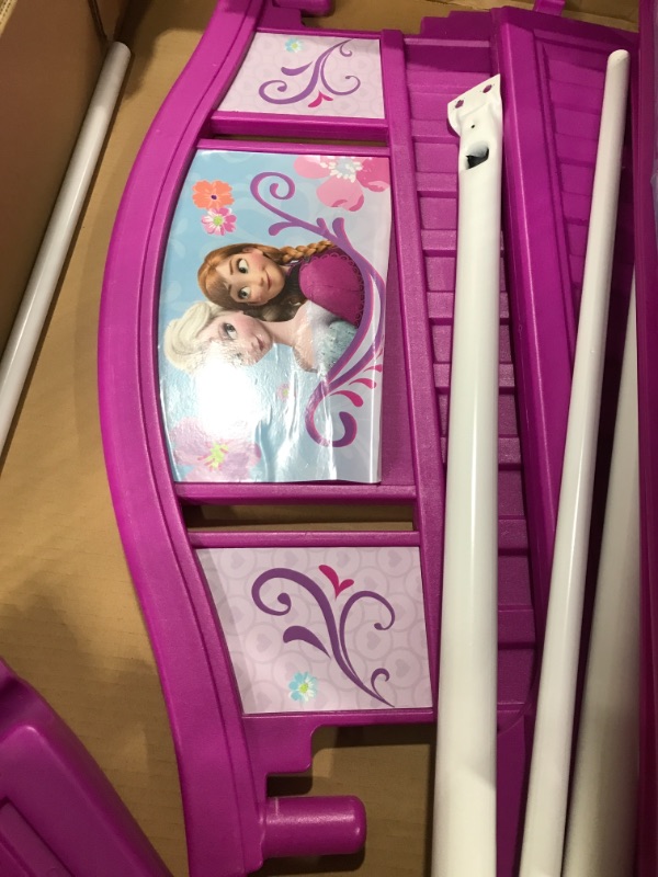Photo 1 of Delta Children Plastic Toddler Bed, Disney Frozen 30.29 Inch x 56.25 Inch x 26.25 Inch Frozen