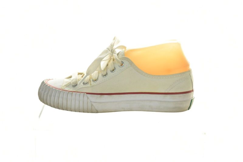 Photo 1 of PF Flyer White Leather Cap Toe Sneakers Women's Size 7.5