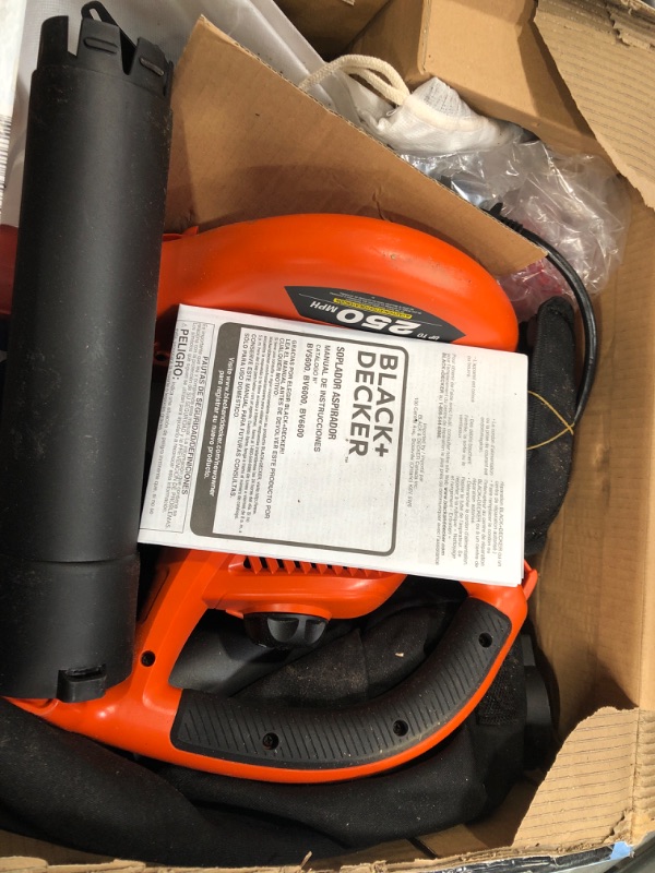 Photo 2 of **SEE NOTES**
BLACK+DECKER Leaf Blower & Leaf Vacuum, 3-in-1, 12-Amp, 250-MPH, 400-CFM (BV6000)