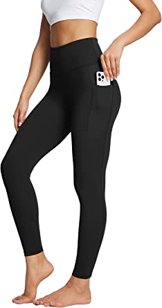 Photo 1 of BALEAF 7/8 Workout Athletic Leggings for Women High Waist Soft Yoga Running Petite Ankle Pants with Deep Pockets- MEDIUM 
