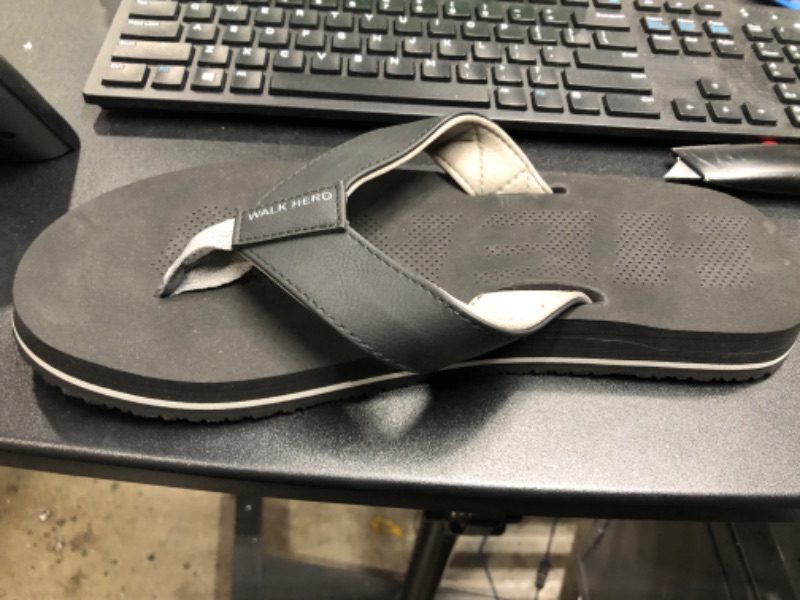 Photo 1 of No info found, 9M, black and gray Walk hero flip flops