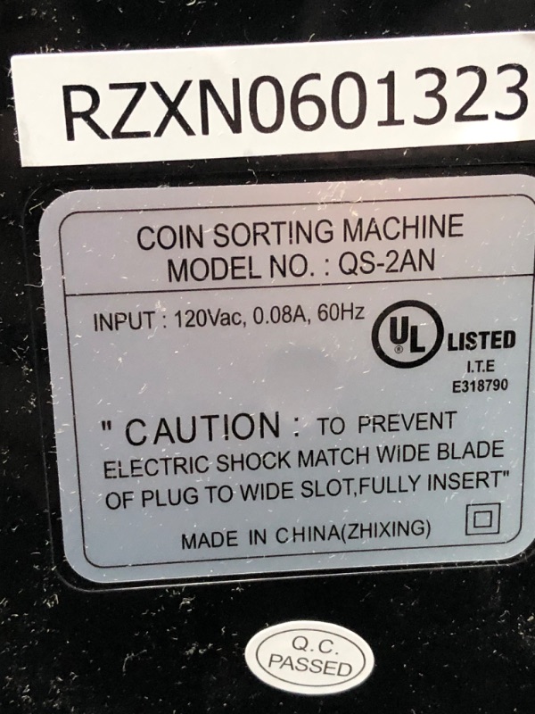 Photo 4 of Royal Sovereign Electric Coin Sorter, Patented Anti-Jam Technology, 1 Row of Coin Counting (QS-2AN)