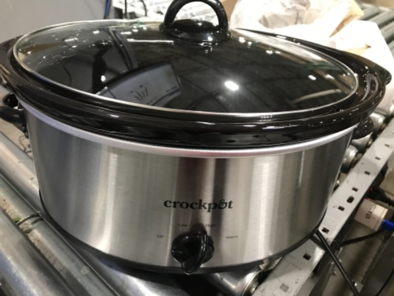 Photo 3 of *** POWERS ON *** Crock-Pot 7qt Manual Slow Cooker - Silver SCV700-SS