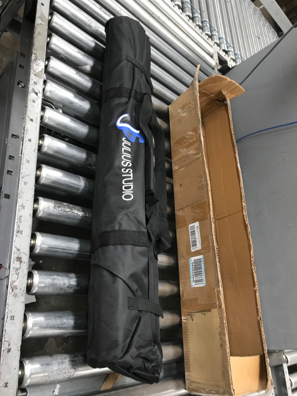 Photo 1 of Julius Studio Triple Crossbar 10 (W) x 9.6 (H) ft Adjustable Backdrop Background Support Stands, with Mounting Bracket and 6 Pack Spring Clamp, Carry Bag, 