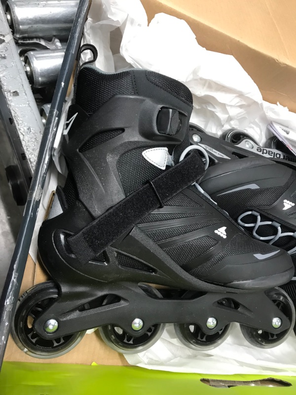 Photo 4 of Rollerblade Zetrablade Men's Adult Fitness Inline Skate, Black and Silver, Performance Inline Skates 10 BLACK/SILVER