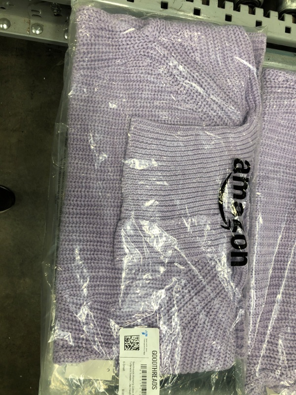 Photo 1 of Goodthreads Women's Cotton Shaker Stitch Turtleneck Sweater X-Small Lilac Heather