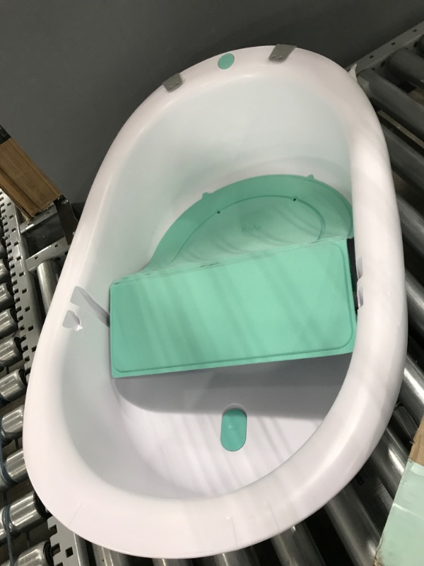 Photo 2 of 4-in-1 Grow-with-Me Bath Tub by Frida Baby Transforms Infant Bathtub to Toddler Bath Seat with Backrest for Assisted Sitting in Tub