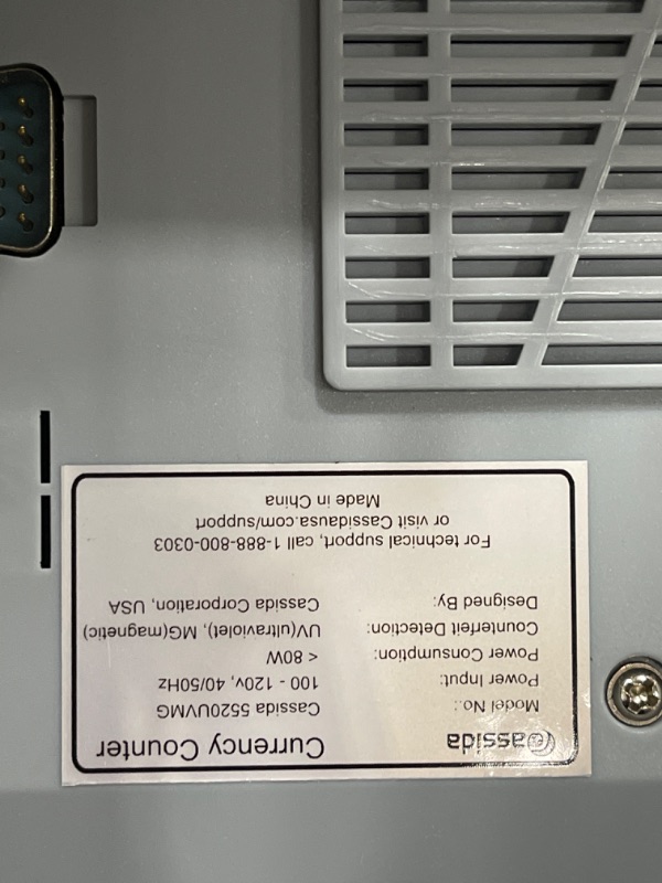 Photo 5 of Cassida 5520 UV/MG - USA Money Counter with ValuCount, UV/MG/IR Counterfeit Detection, Add and Batch Modes - Large LCD Display & Fast Counting Speed 1,300 Notes/Minute UV/MG Counterfeit Detection Detection