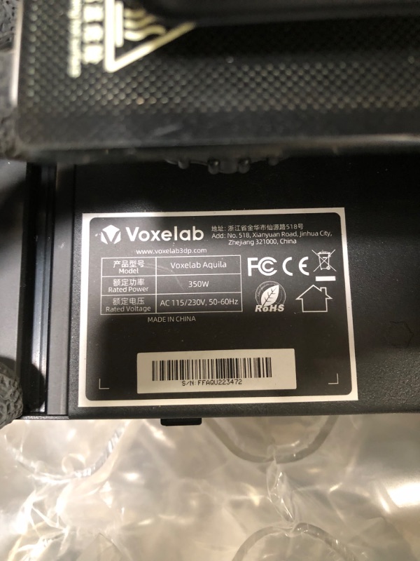 Photo 6 of Voxelab Aquila X2 Upgraded 3D Printer with Removable Carborundum Glass Platform, Fully Open Source and Resume Printing Function, Works with PLA/ABS/PETG, Printing Size 220x220x250mm
