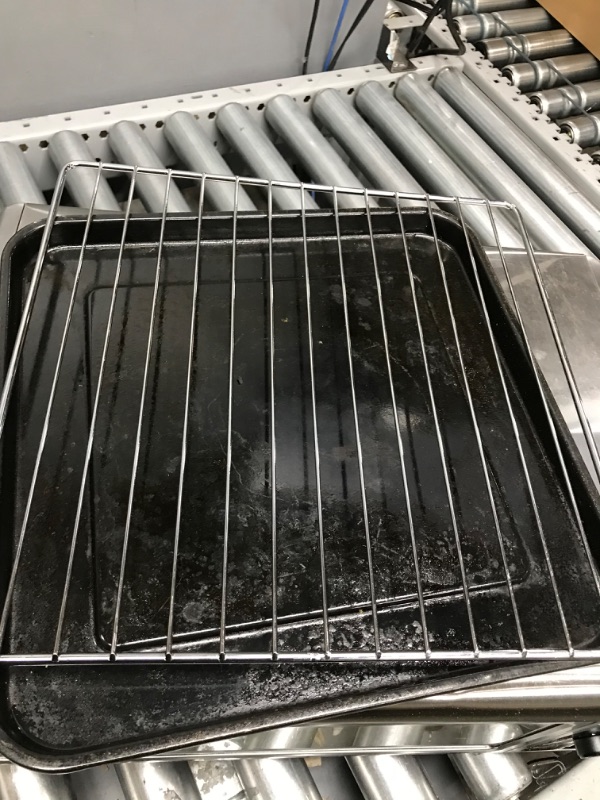 Photo 2 of ***VERY DIRTY***  Ninja FT102CO Foodi 9-in-1 Digital Air Fry Oven Air Fry, Air Roast, Air Broil, Bake, Bagel, Toast, Dehydrate, Keep Warm, and Reheat, Stainless Steel (Renewed)