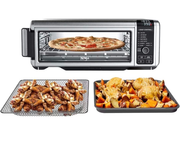 Photo 1 of ***VERY DIRTY***  Ninja FT102CO Foodi 9-in-1 Digital Air Fry Oven Air Fry, Air Roast, Air Broil, Bake, Bagel, Toast, Dehydrate, Keep Warm, and Reheat, Stainless Steel (Renewed)