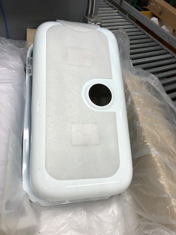 Photo 1 of ***ENAMEL CHIPPED IN ONE CORNER**
Houzer Porcela Porcelain Enamel Steel Undermount Single Bowl Kitchen Sink, Large, White, PCG-3600 WH