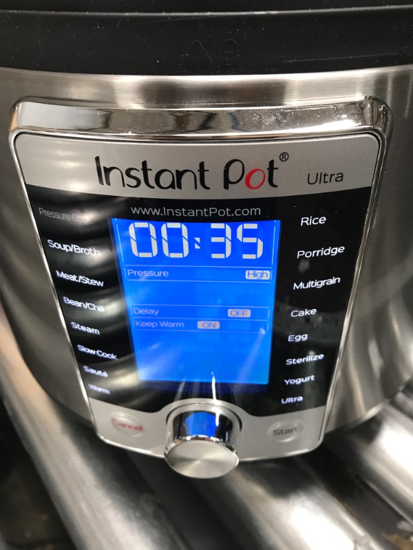 Photo 2 of ***TESTED/ TURNS ON*** Instant Pot Ultra, 10-in-1 Pressure Cooker, Slow Cooker, Rice Cooker, Yogurt Maker, Cake Maker, Egg Cooker, Sauté, and more, Includes App With Over 800 Recipes, Stainless Steel, 6 Quart 6QT Ultra