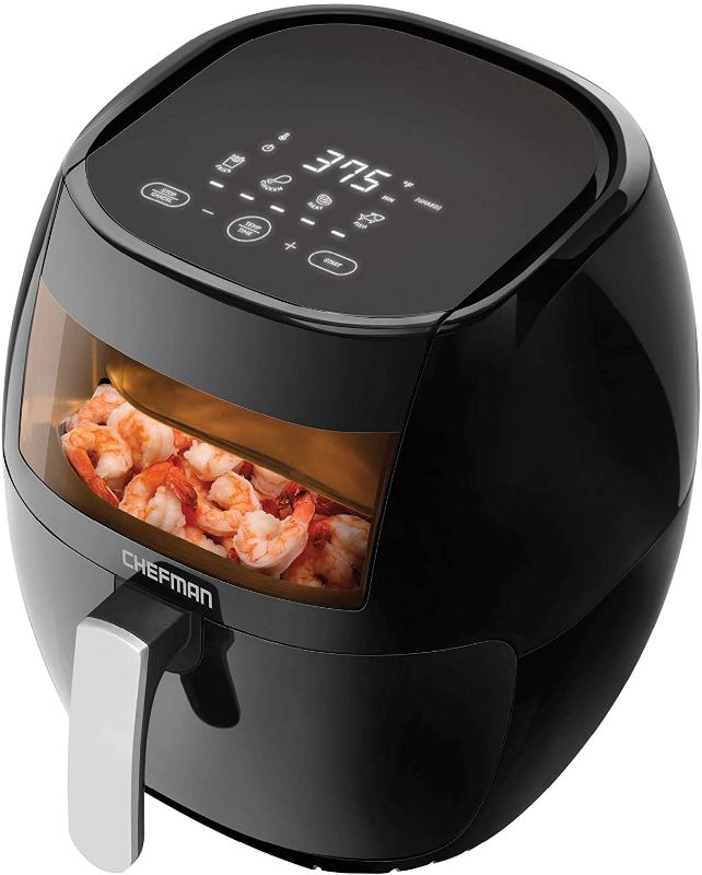 Photo 1 of ***HANDLE BROKEN ON AIR FRYER PAN SEE PHOTOS***
Chefman TurboFry Touch 8 Quart Air Fryer w/ XL Viewing Window & Advanced Digital Display, Fry with Less Oil for Healthy Food, Adjustable Temperature Control, Cooking Presets & Dishwasher-Safe Basket