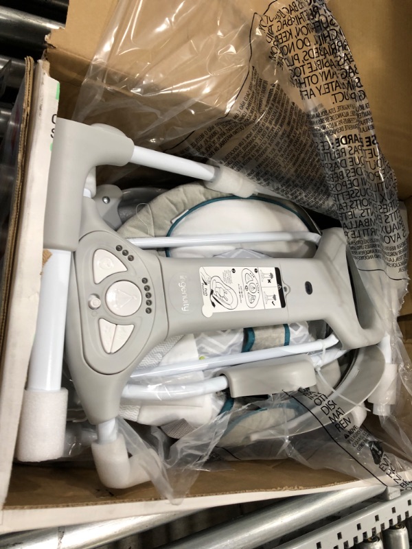 Photo 1 of Ingenuity ConvertMe 2-in-1 Compact Portable Baby Swing & Infant Seat, Battery-Powered Vibrations, Automatic Sway, Nature Sounds - Nash