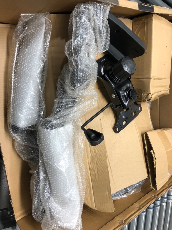 Photo 1 of *factory packaging* Hramk Office Chair Mid Back Swivel Desk Chair with Flip-up Arms, Breathable Mesh Computer Chair, Lumbar Support Task Chair with Wheels, Height Adjustable (Black)