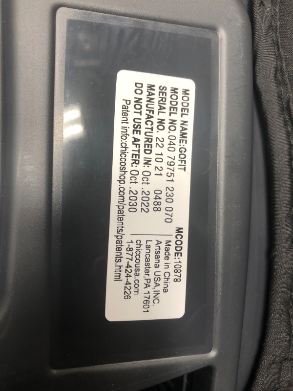 Photo 1 of Chicco GoFit Backless Booster Car Seat, Travel Booster Seat for Car, Portable Car Booster Seat for children 40-110 lbs. | Shark/Black/Grey Shark GoFit