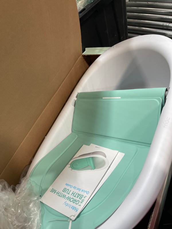 Photo 2 of 4-in-1 Grow-with-Me Bath Tub by Frida Baby Transforms Infant Bathtub to Toddler Bath Seat with Backrest for Assisted Sitting in Tub