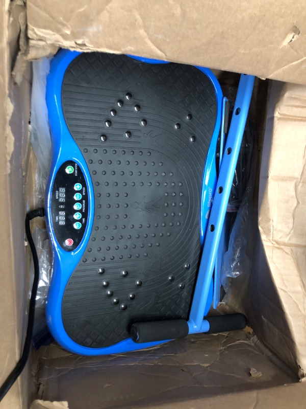 Photo 3 of **DOES NOT POWER ON*(*
Lifepro Vibration Plate Exercise Machine with Waist-Level Handlebar & Magnetic Acupoints - Powerful Arm Fitness & Recovery Vibration Platform & Whole Body Vibration Machine for Beginners Blue