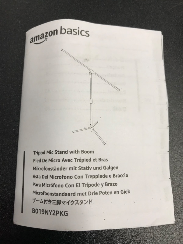 Photo 4 of Amazon Basics Tripod Boom Microphone Stand 