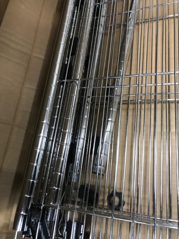Photo 1 of 5-Tier Steel Wire Shelving Unit in Chrome (36 in. W x 72 in. H x 16 in. D)