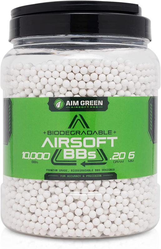 Photo 1 of Aim Green Biodegradable Airsoft BBS, Premium-Grade 6mm Airsoft BBS